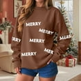 thumbnail image 6 of Jkety Christmas Blouses for Women Fashion Women's Christmas Print Hoodie Casual Long Sleeve Hooded Neck Sweatshirts Christmas Gifts Brown,2XL, 6 of 7