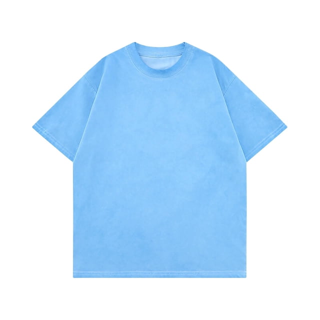 Timegard T-Shirts pour Hommes Manches Courtes Surdimensionnés Épaules Tombantes Col Rond Vintage Mode Été