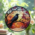 thumbnail image 2 of Crow 72 Stained Glass Suncatcher Ornament, Xmas Hanging Ornament, Mother’S Day Ornament, Valentine Ornament Gift, Celebration Hanging Decor, Keepsake 2025, 2 of 6