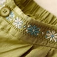 thumbnail image 5 of Bermuda Shorts for Women Summer Casual Elastic Waist Wide Leg Loose Fit Cotton Linen Boho Beach Shorts with Pockets, 5 of 8
