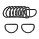 thumbnail image 1 of Uxcell 10-Pack Hebillas en D, 1-1/2 Pulgadas Hebillas Metálicas en D No Soldadas para Bolsos/Delantales/Cinturones/Collares para Mascotas, Hardware de Anillo en D Semicircular [Negro], 1 of 7
