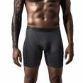 thumbnail image 6 of Men's Underpants Mesh Breathable Comfortable Extended Anti-Hem Boxers, 4-Pack,  Size L, 6 of 7