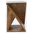 thumbnail image 4 of Jofran Global Archive Jasper Solid Wood Rustic Modern Angled Accent End Table, 4 of 6