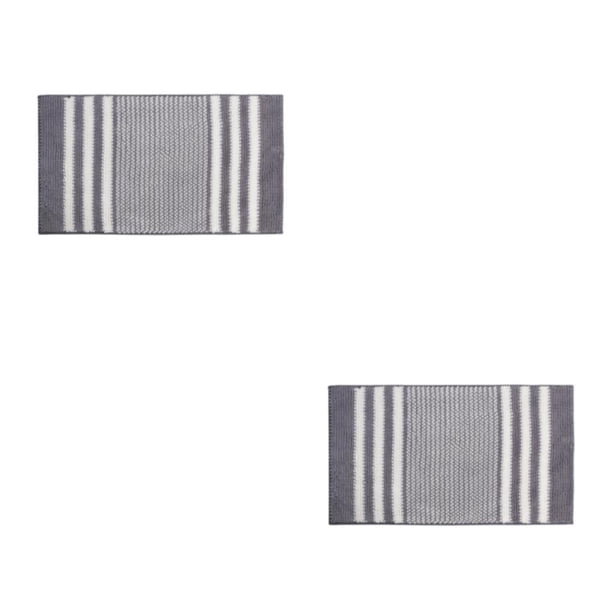Alfombra de baño Advancent colección Absorbente Gris oscuro 2Conjunto