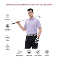 thumbnail image 5 of Men's Golf Polo Shirts Short Sleeve Striped Performance Moisture Wicking Dry Fit Golf Shirts for Men, 5 of 6