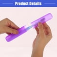 thumbnail image 5 of Vocoste 2 Pcs Plastic Toothbrush Holders Case for Travel Purple Blue 7.48"x1.06", 5 of 7