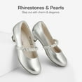thumbnail image 4 of DREAM PAIRS Girls Dress Shoes Low Heels for Little Big Girl Mary Jane Shoes with Pearl Rhinestones Flower Girl Pumps Princess Wedding Party, 4 of 7