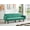 Green, variant on CHEERFUN Factory Tufted Back Sofa Mid-Century Convertible Sofa Bed for Living Room, Black