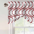 thumbnail image 4 of Tie Up Valance for Windows Red Geometric Lines Curtains Valances Rod Pocket Valance Window Treatments Grey Abstract Circles Balloon Curtains for Kitchen Living Room Bedroom Bathroom Decor 54x18 Inch, 4 of 9