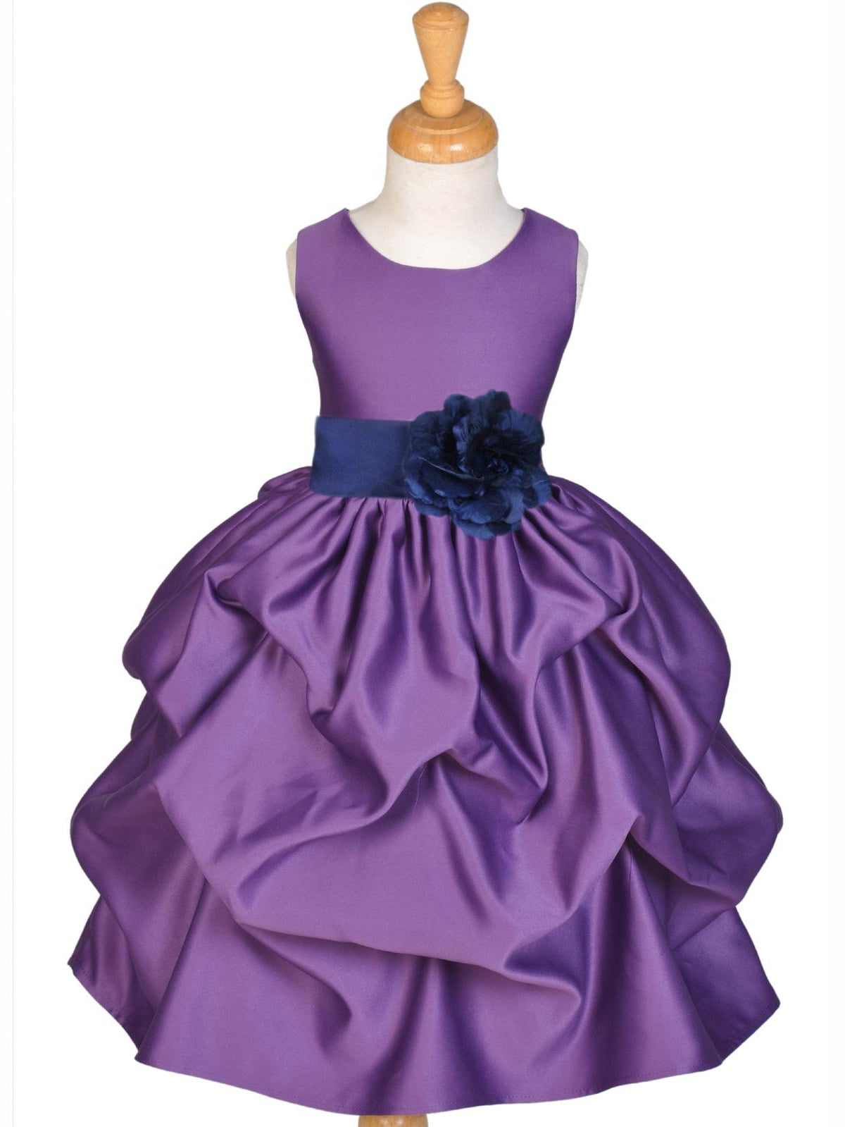 cadbury purple flower girl dresses
