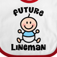 thumbnail image 4 of Inktastic Future Lineman in Training Baby Boys Baby Bib, 4 of 4