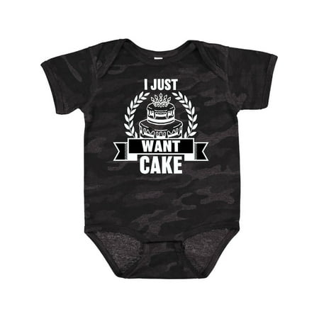 

Inktastic I Just Want Cake Gift Baby Boy or Baby Girl Bodysuit