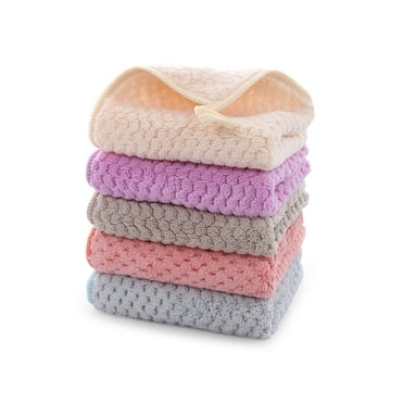 Hanging Hand Towels，Hand Dry Towels for Kitchen & Bathroom, Set of 5,Super Absorbent Soft Small Hanging Towel Set with Hanging Loop, Machine Washable Towel Fast Drying
