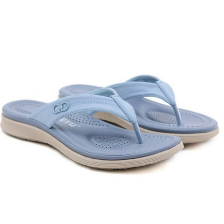 

DAFENGEA Women s Flip Flops with Arch Support Comfort Walking Thong Sandals for Plantar Fasciitis Flat Feet Heel Pain Ladies Sofft Wedge Sandals Dress Shoes