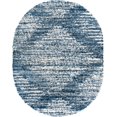 thumbnail image 3 of Unique Loom Serenity Shag Collection Area Rug - Walcott (7' 10" x 10' Oval Blue/Ivory), 3 of 9