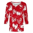 thumbnail image 4 of Plus Size Sweatshirts for Women 3/4 Sleeve Heart Graphic Loose Pullover Relaxed Fitted Drop Shoulder Causal Tops Cute Valentines Day Outfits 2026, 4 of 7