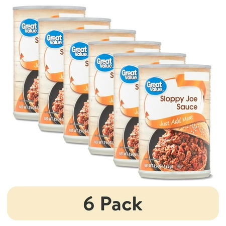 (6 pack) Great Value Sloppy Joe Sauce 15 oz