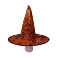 thumbnail image 4 of Spiderweb Design Black Halloween Witch Hat 18 in (Orange), 4 of 4