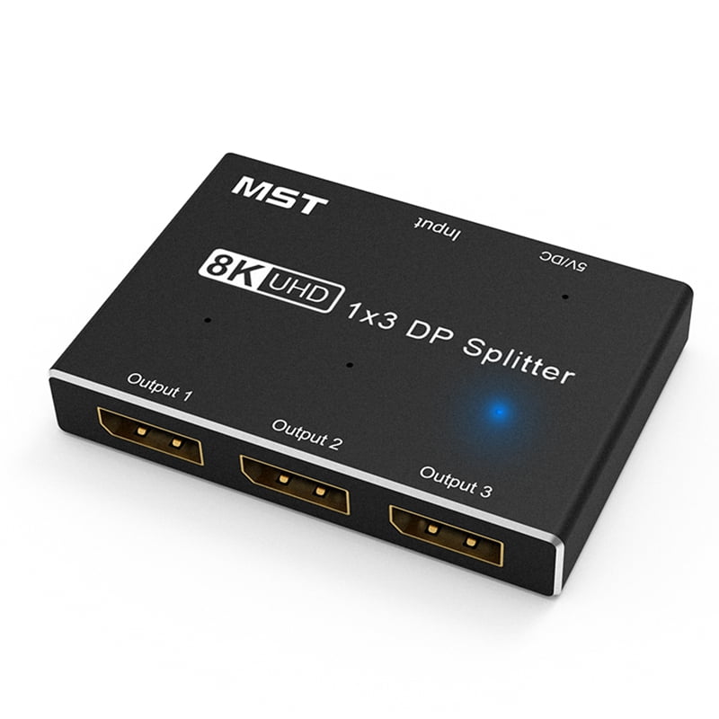 Displayport 8K 1X3 DP Splitter 8K60Hz 4K120Hzz Hub Multi Monitor