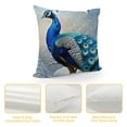 thumbnail image 4 of Orinice Peacock Graphic Decorative Cushion Throw Pillow Cover for Home Living Room Sofa Bedroom Car, Winter Pillow Covers 1PC 20x20in, 4 of 5