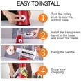 thumbnail image 6 of Ourokhome Rotary Cheese Grater Shredder- 3 Drum Bladea Manual Slicer Nut Grinder with Vegetable Peeler and Cleaning Brush (White red), 6 of 6