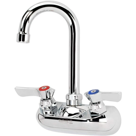 Krowne 10-400L - Silver Series 4"" Center Wall Mount Faucet 3-1/2"" Gooseneck Sp