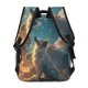 thumbnail image 4 of Easygdp Starry Sky Cloud Wolf Mochila Ergonómica Versátil para Laptop - Múltiples Bolsillos, Correas Ajustables, Unisex para Escuela, Viajes y Actividades al Aire Libre-One Size, 4 of 5