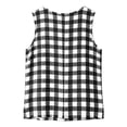 thumbnail image 5 of Wiyuqeen Womens Gingham Tank Top Sleeveless Crew Neck Loose Fit Summer Casual Tanks Lightweight Plaid Shirt for Beach Vacation Daliy Black L, 5 of 10