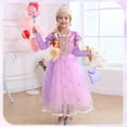 thumbnail image 2 of Disfraz de princesa Luzlen, vestido morado para niñas de 6 a 7 años, 2 of 6