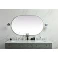 thumbnail image 3 of Elegant Decor Metal Frame Oval Mirror 36x60 Inch in Silver, 3 of 12