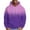 Purple, variant on qelini Casual Hoodies for Men Oversized Long Sleeve Pullover Gradient Drop Shoulder Drawstring Hooded Sweatshirts Casual Tops