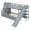 Gray, variant on Bellemave Kids Castle Bunk Bed with Storage Drawers, Shelf, Slide and Safety Guardrail, Twin Over Twin Bunk Bed with Stairs, Castle Bunk Bed/Playhouse Bed for Girls, Boys, Kids (White)