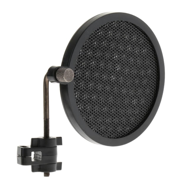 Micrófono Micrófono de Antiviento para de Grabación Negro Baoblaze Filtro pop de micrófono