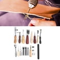 thumbnail image 4 of 19pcs/set Leather Craft Punch Tools Leather Hand Tools, Leather Tool, Leathercraft Kit For Leathercraft, 4 of 8