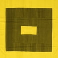 thumbnail image 1 of Ahgly Company Indoor Square Abstract Yellow Contemporary Area Rugs, 7' Square, 1 of 4
