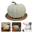 thumbnail image 2 of Large White Artificial Foam Pumpkin 11.8 Inch - Realistic Fall Pumpkin for Thanksgiving, Halloween, Christmas Decor, Wedding Centerpiece and Home Decoration, 2 of 6