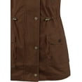 thumbnail image 4 of A2Y Women's Solid Drawstring Waist Military Hoodie Utility Vest Americano L, 4 of 6