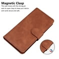 thumbnail image 6 of SaniMore Wallet Case for Samsung Galaxy A34 5G 6.5 inch, Magnetic Clasp Flip Kickstand Luxury PU Leather Cover Built-in Cash & Card Slots RFID Blocking for Samsung A34 5G, Brown, 6 of 7
