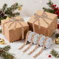 thumbnail image 7 of 5 Rolls Christmas Ribbon 1.5 inch Wide Decorative Ribbon for Gift Wrapping and Holiday Decorations Orange Geometric Shapes, 7 of 7