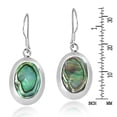thumbnail image 2 of Simple yet Elegant Oval Shaped Abalone Shell and Sterling Silver Dangle Earrings, 2 of 5