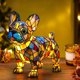 thumbnail image 1 of Lámpara de mesa con diseño de bulldog francés, luz nocturna artística con diseño de perros, ideal como regalo de cumpleaños o Navidad, con vitrales y luz ambiental cálida, ideal como lámpara de mesit, 1 of 6