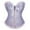 Blue, variant on Corset Tops for Women Front Zipper Strapless Bustier Corset Toos with Boned Overbust Lace Waist Push Up Shapewear Lingerie