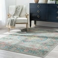 thumbnail image 2 of Well Woven Payson Teal & Grey Area Rug 7'10" x 9'10" Persian Medallion, 2 of 7