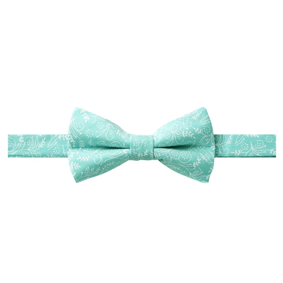 Jacob Alexander Men's Floral Pre-tied Adjustable Banded Bow Tie - Turquoise