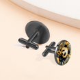 thumbnail image 6 of Panda Men's Stainless Steel Cufflinks Set with Shirt Clip for Formal Attire and Special Occasions, 6 of 6