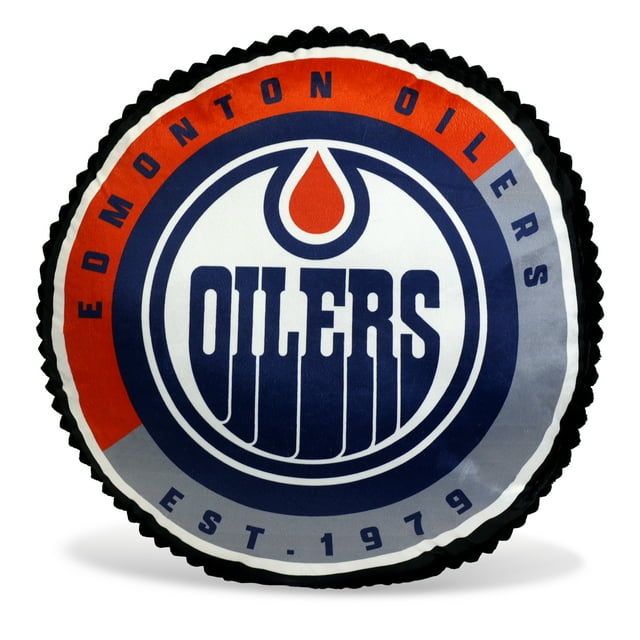 Coussin de rondelle de Jour de Match des Edmonton Oilers de la LNH 20po