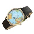 thumbnail image 3 of Reloj Analógico Jumpingount con Esfera de Mapa para Niñas Correa de Lona Vaquera Negro, 3 of 4