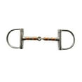 thumbnail image 1 of Acier Inoxydable Résistant à l'Usure Léger Double Joint D Anneau Bit avec des Rouleaux de Cuivre Équipement d'Équitation Pratique pour Sac de Cheval Bouche / 13.3cm, 1 of 7
