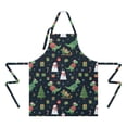thumbnail image 2 of Christmas Dinosaur Pattern Apron-Garden Aprons for Women with Pockets-Cotton Linen Waterproof Kitchen Cooking Gardening Aprons Adjustable for Kitchen,Cooking,BBQ and Salon 33x27 Inch, 2 of 7