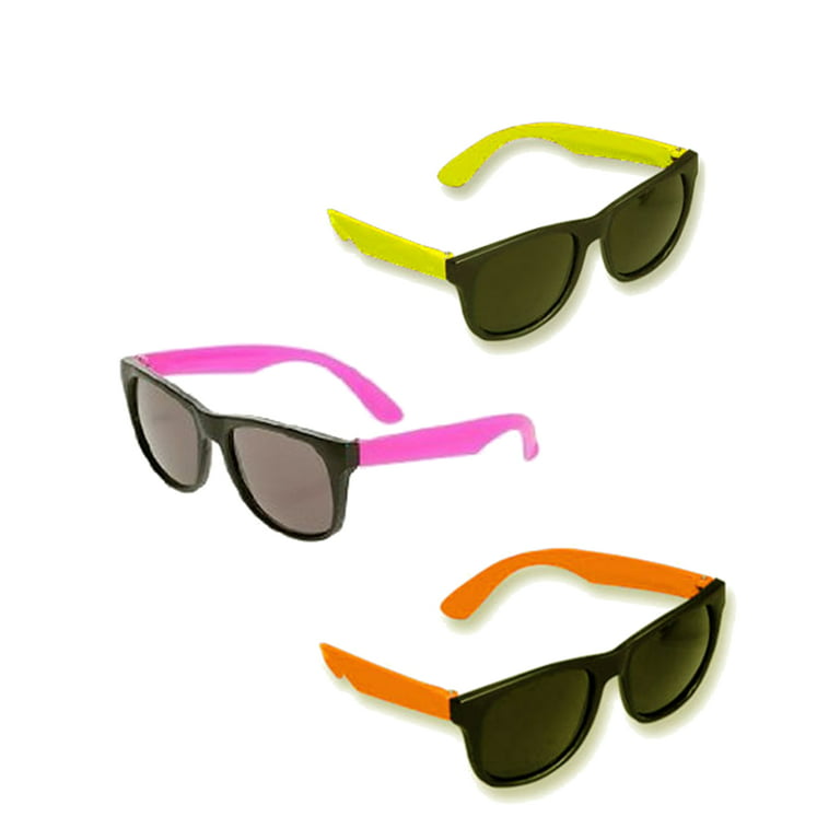  Rhode Island Novelty Assorted Neon Sunglasses, Pack of